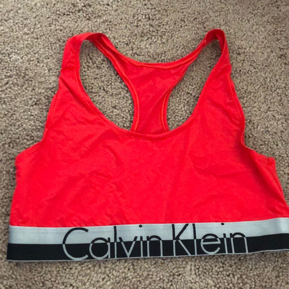 Red Calvin Klein Sports Bra